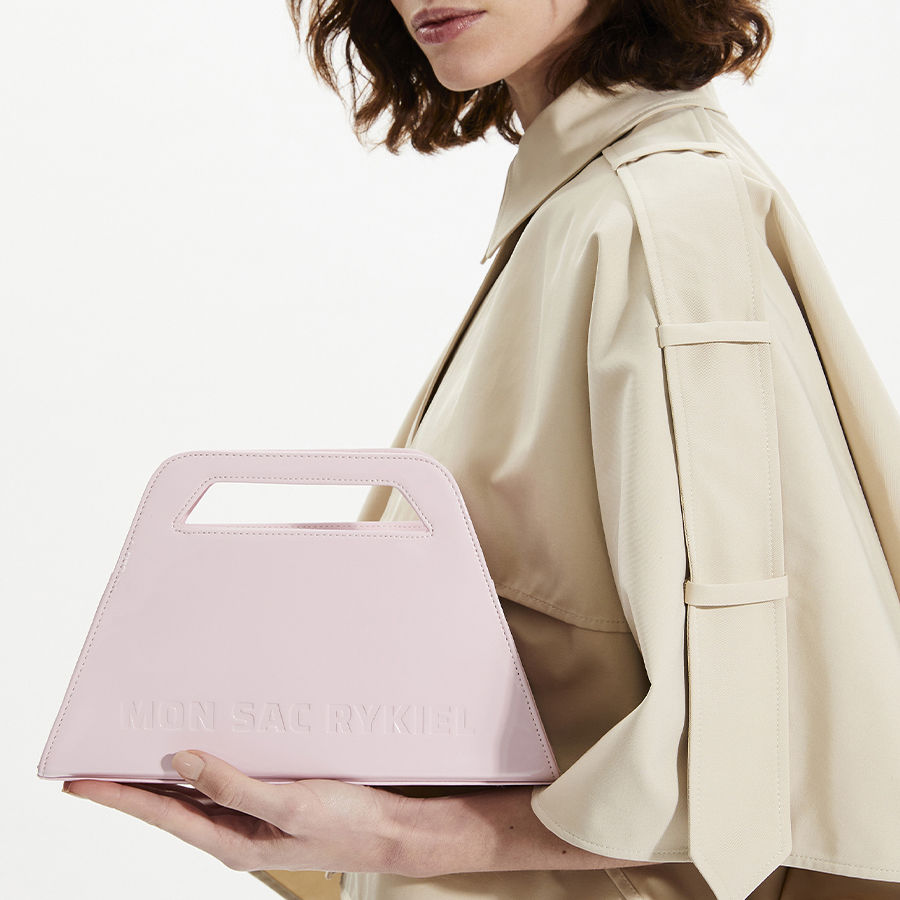 The Trapeze Vinyl Bag in Pink